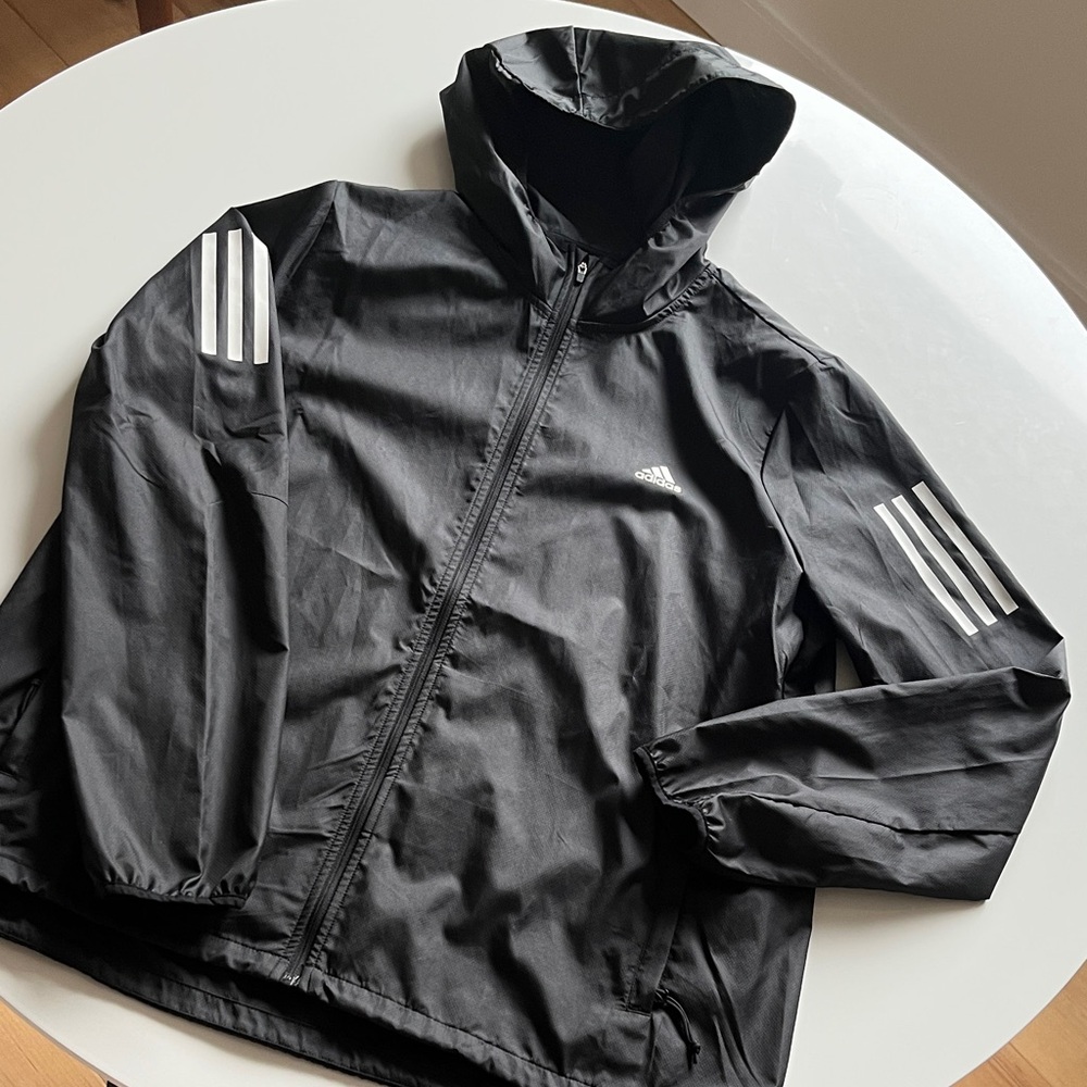 Adidas Women's Black Windbreaker size Large